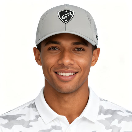 The Imperial Alpha Laser-Perforated Performance Hat Adorned With 1i Golf’s Insignia.