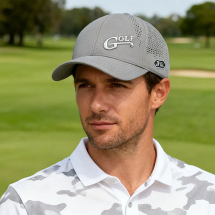 The Imperial Alpha Laser-Perforated Performance Hat Adorned With 1i Golf’s 1i-45 Logo.