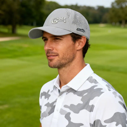 The Imperial Alpha Laser-Perforated Performance Hat Adorned With 1i Golf’s 1i-45 Logo.