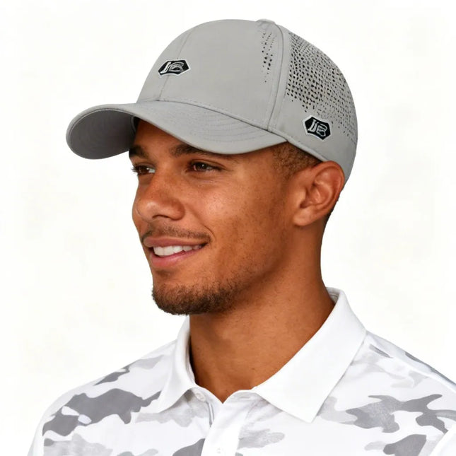 The Imperial Alpha Laser-Perforated Performance Hat Adorned With 1i Golf’s 1iside logo.