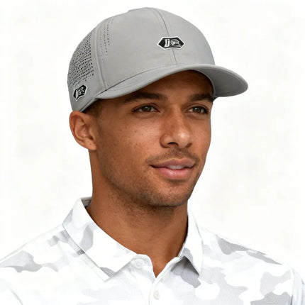 The Imperial Alpha Laser-Perforated Performance Hat Adorned With 1i Golf’s 1iside logo.