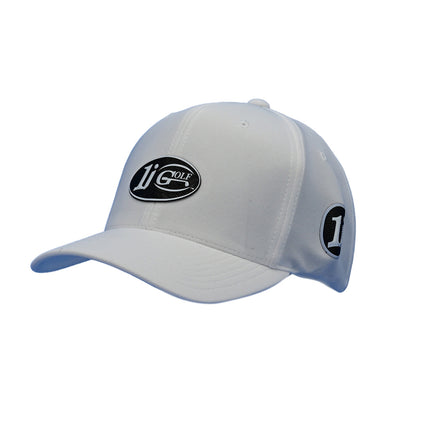 The 1i Golf Logo adorns the white Flexfit 110® Pro-formance® cap,