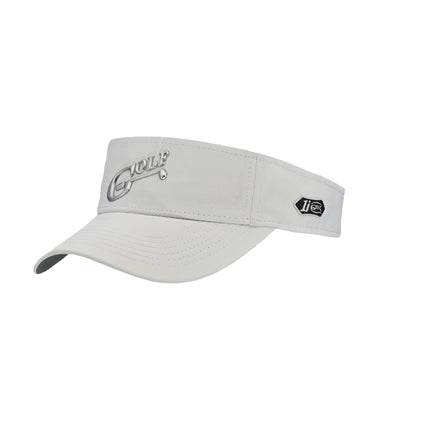 i Golf Insignia Logo Adorned on Imperial Performance Phoenix White Sun-Visor.