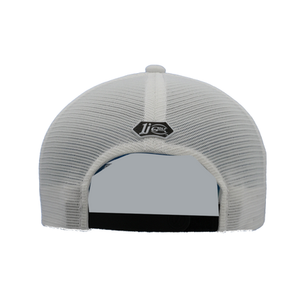 1i Golf Insignia Logo adorned on  a white Imperial’s Whitaker White Mesh Hat.