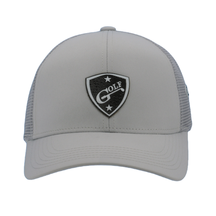 1i Golf Insignia Logo adorned on to a white Imperial’s Mesh Hat.