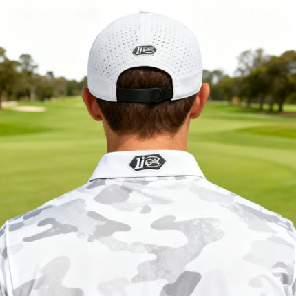 The Imperial Dyno 5 Panel Perforated Hat With 1i Golf Emblem.