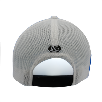 1i Golf Insignia Logo adorned on to a white Imperial’s Mesh Hat.