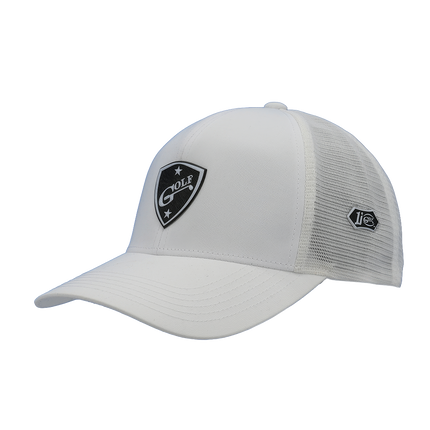 1i Golf Insignia Logo adorned on to a white Imperial’s Mesh Hat.