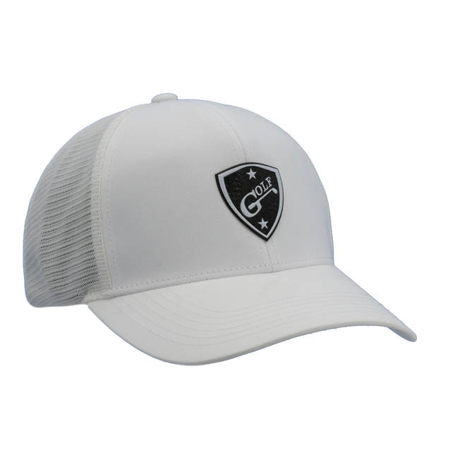 1i Golf Insignia Logo adorned on to a white Imperial’s Mesh Hat.