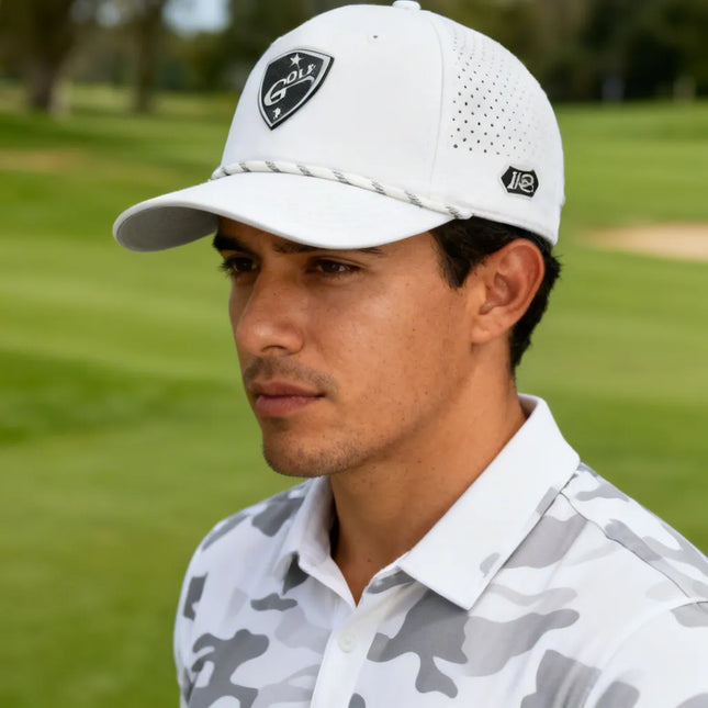 The Imperial Dyno Laser Perforated Hat, featuring the 1i Golf insignia logo.